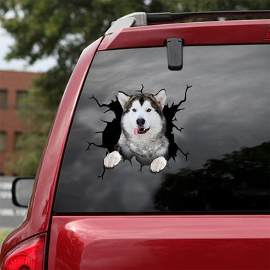 [ld1221-snf-lad]-alaskan-malamute-crack-car-sticker-dogs-lover