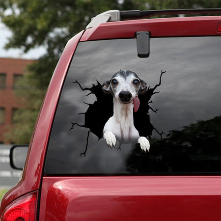 [ld1619-snf-lad]-greyhound-crack-car-sticker-dogs-lover