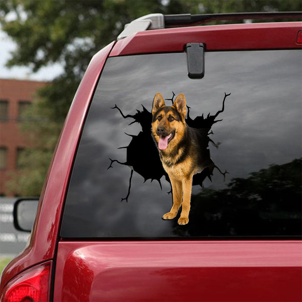 [ld0476-snf-tpa]-german-shepherd-crack-car-sticker-dogs-lover