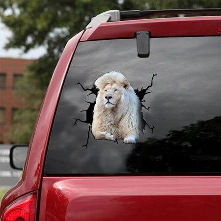 [ld1289-snf-lad]-lion-crack-car-sticker-lions-lover