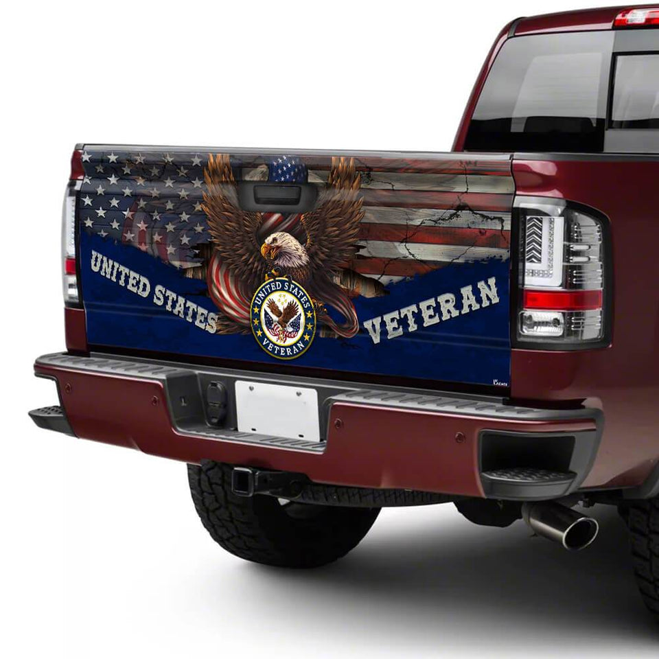 United States Veterans truck Tailgate Decal Sticker Wrap Tailgate Wrap Decals For Trucks