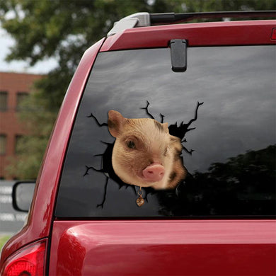 [sk1840-snf-tpa]-funny-pig-crack-sticker-cattle-lover
