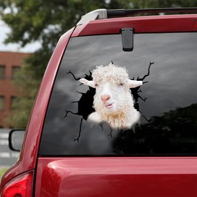 [ld0487-snf-tpa]-angora-goat-crack-car-sticker-goats-lover