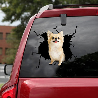 [sk1861-snf-lad]-chihuahua-crack-sticker-dogs-lover