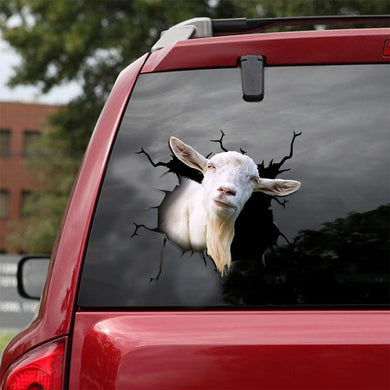 [ld0480-snf-tpa]-billy-goat-crack-car-sticker-goats-lover
