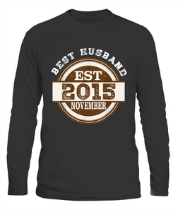 Best Husband Est 2015 November Wedding Anniversary Gift Tee Shirt
