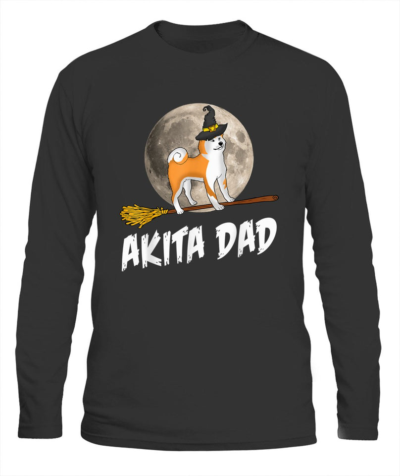 Akita Dad Funny Halloween Couple Matching T Shirt D1035