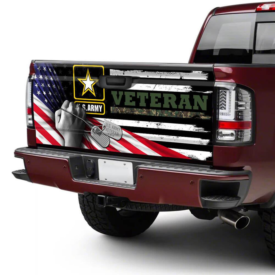 United States Army Veterans truck Tailgate Decal Sticker Wrap Tailgate Wrap Decals For Trucks