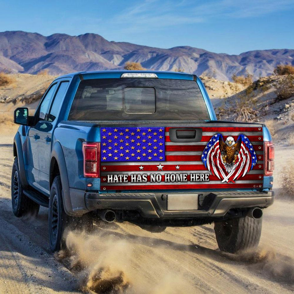 Hate Has No Home Here truck Tailgate Decal Sticker Wrap Tailgate Wrap Decals For Trucks