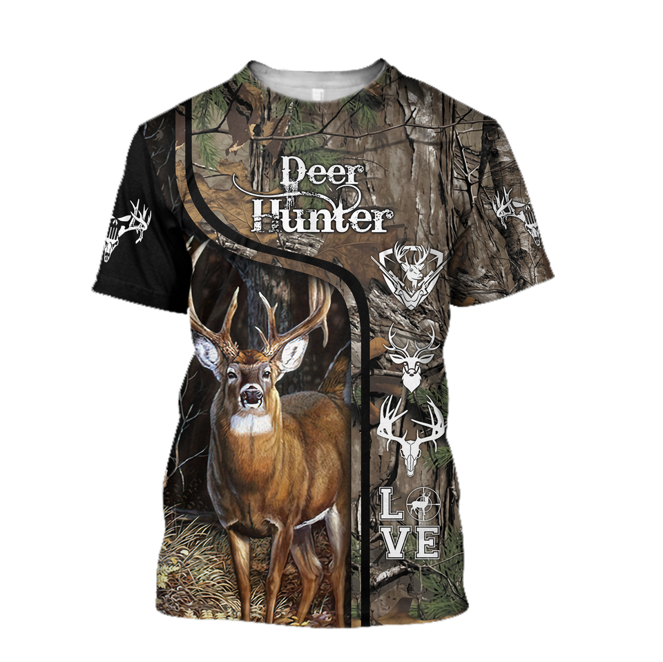 3D All Over Printed Deer Hunting Hoodie AM082015