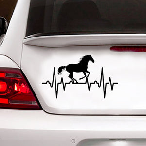 [sk0842-snf-lad]-horse-riding-car-sticker-animals-lover