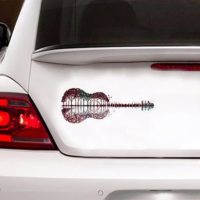 [sk0813-snf-tnt]-guitar-forest-sticker-