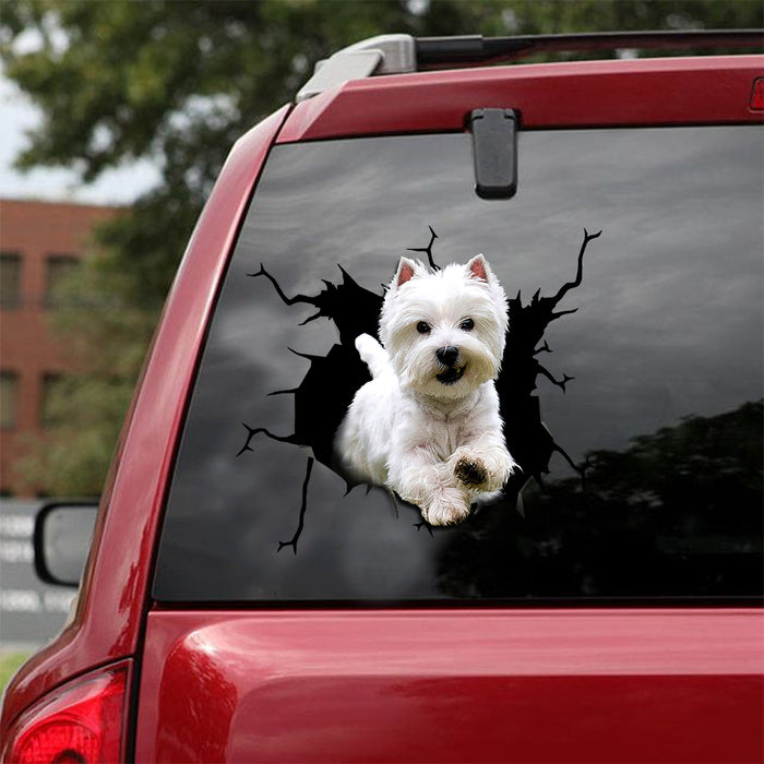 [sk1919-snf-lad]-west-highland-white-terrier-crack-car-sticker-dogs-lover