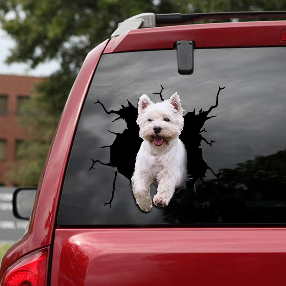 [sk1920-snf-lad]-west-highland-white-terrier-crack-car-sticker-dogs-lover
