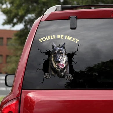 [da0790-snf-tnt]-german-shepherd-crack-car-sticker-dogs-lover