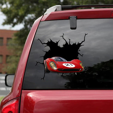 [bv0003-snf-ptd]-racing-car-crack-sticker-racing-lover