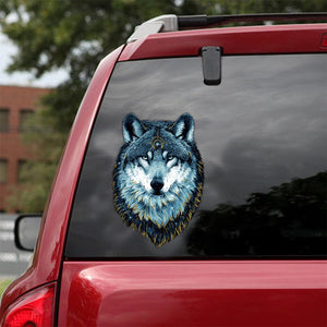 [sk0897-snf-lad]-wolf-sticker-animals-lover