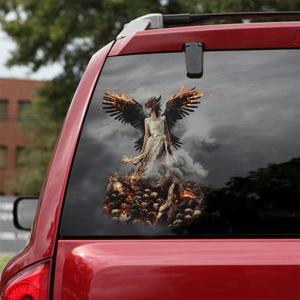 [ld1642-snf-lad]-angel-car-sticker-angels-lover