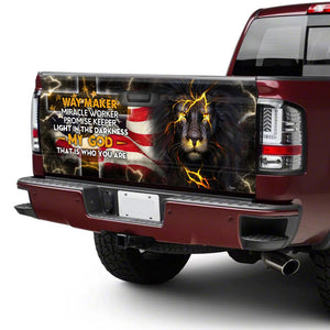 Jesus Cross In American truck Tailgate Decal Sticker Wrap Tailgate Wrap Decals For Trucks