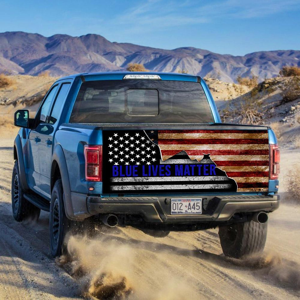 Blue Lives Matttruck Tailgate Decal Sticker Wrap Tailgate Wrap Decals For Trucks