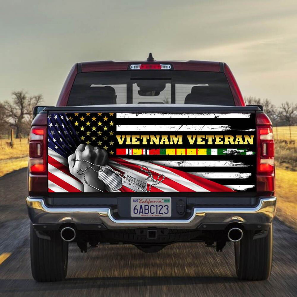 United States Vietnam Veterans truck Tailgate Decal Sticker Wrap Tailgate Wrap Decals For Trucks