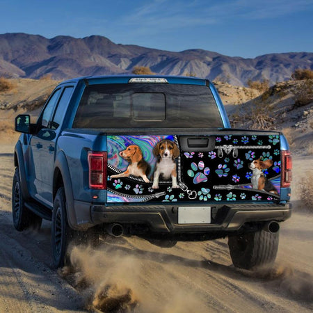 Beagle truck Tailgate Decal Sticker Wrap Tailgate Wrap Decals For Trucks