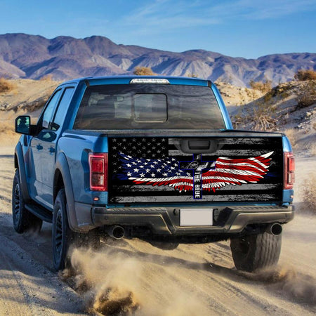 Police Back The Blue truck Tailgate Decal Sticker Wrap Tailgate Wrap Decals For Trucks