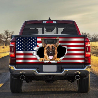 German Shephere truck Tailgate Decal Sticker Wrap Tailgate Wrap Decals For Trucks