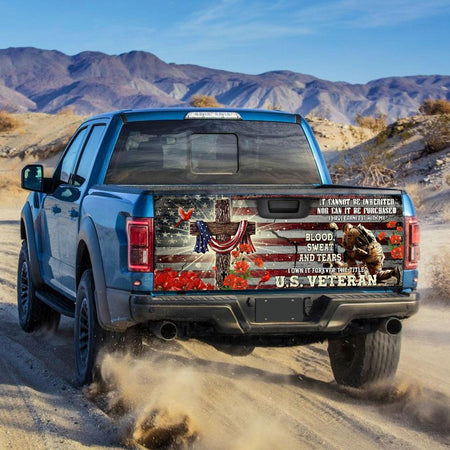 Forever The Title Veterans truck Tailgate Decal Sticker Wrap Veteran Day Veteran Gifts Veteran Decoration Idea Tailgate Wrap Decals For Trucks