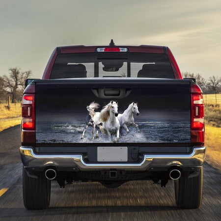Horses Running truck Tailgate Decal Sticker Wrap Tailgate Wrap Decals For Trucks