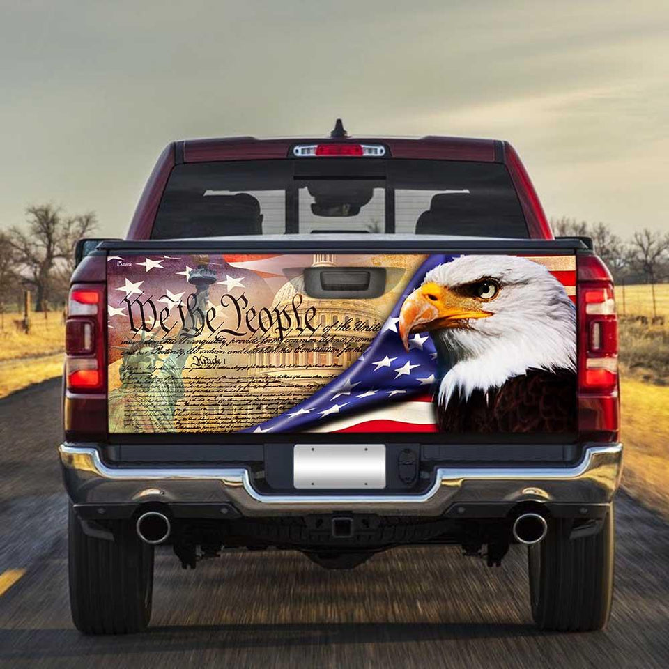 American Eagle Patrico truck Tailgate Decal Sticker Wrap We The People Tailgate Wrap Decals For Trucks