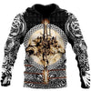 Wolf & Viking Tattoo 3D Over Printed Hoodie for Men and Women