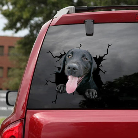 [da0269-snf-lad]-labrador-crack-car-sticker-dogs-lover