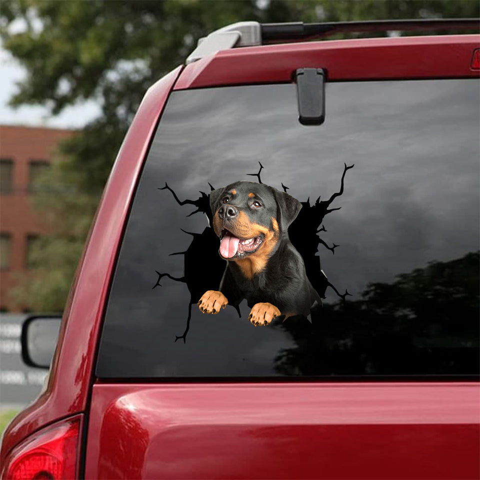 [da0426-snf-tnt]-rottweiler-crack-car-sticker-dogs-lover