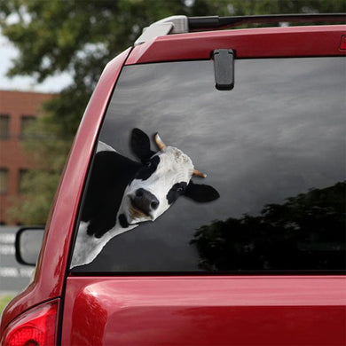 [th0444-snf-tpa]-cow-crack-car-sticker-cows-lover