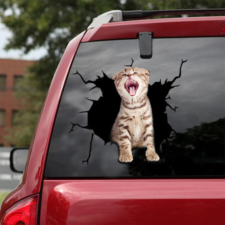 [ld0026-snf-lad]-the-scottish-fold-crack-car-sticker-cats-lover