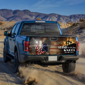 Patriotic Cross American truck Tailgate Decal Sticker Wrap Tailgate Wrap Decals For Trucks