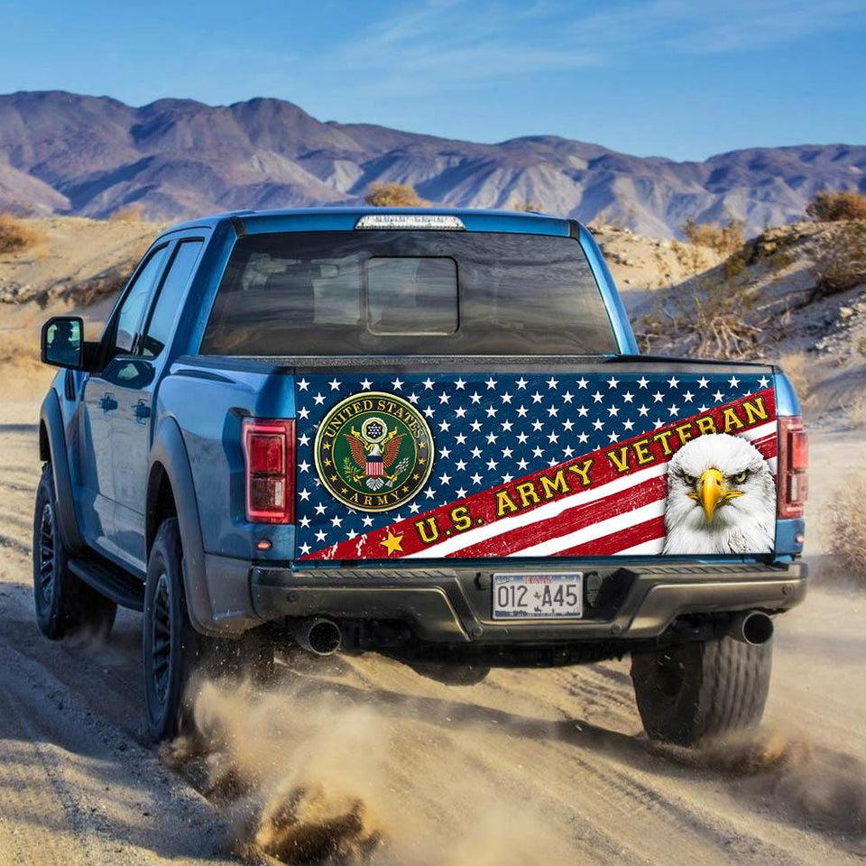 U.s. Army Veterans truck Tailgate Decal Sticker Wrap Tailgate Wrap Decals For Trucks