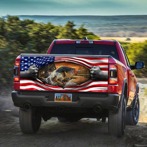 Bass Fishing American Truck Tailgate Decal Sticker Wrap Tailgate Wrap Decals For Trucks