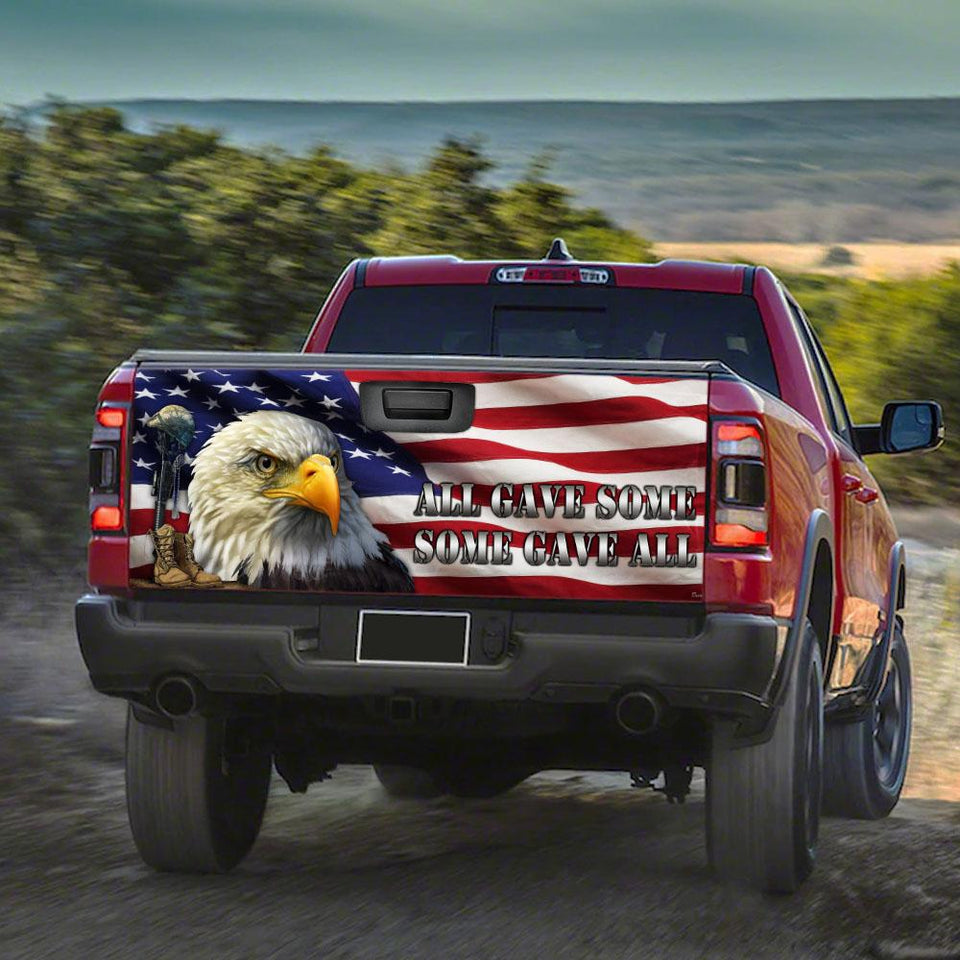 Veterans truck Tailgate Decal Sticker Wrap Veteran Day Veteran Gifts Veteran Decoration Idea All Gave Some Some Gave All Tailgate Wrap Decals For Trucks