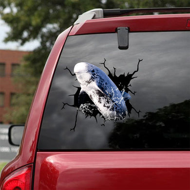 [ld1397-snf-lad]-risso’s-dolphin-crack-car-sticker-fishing-lover