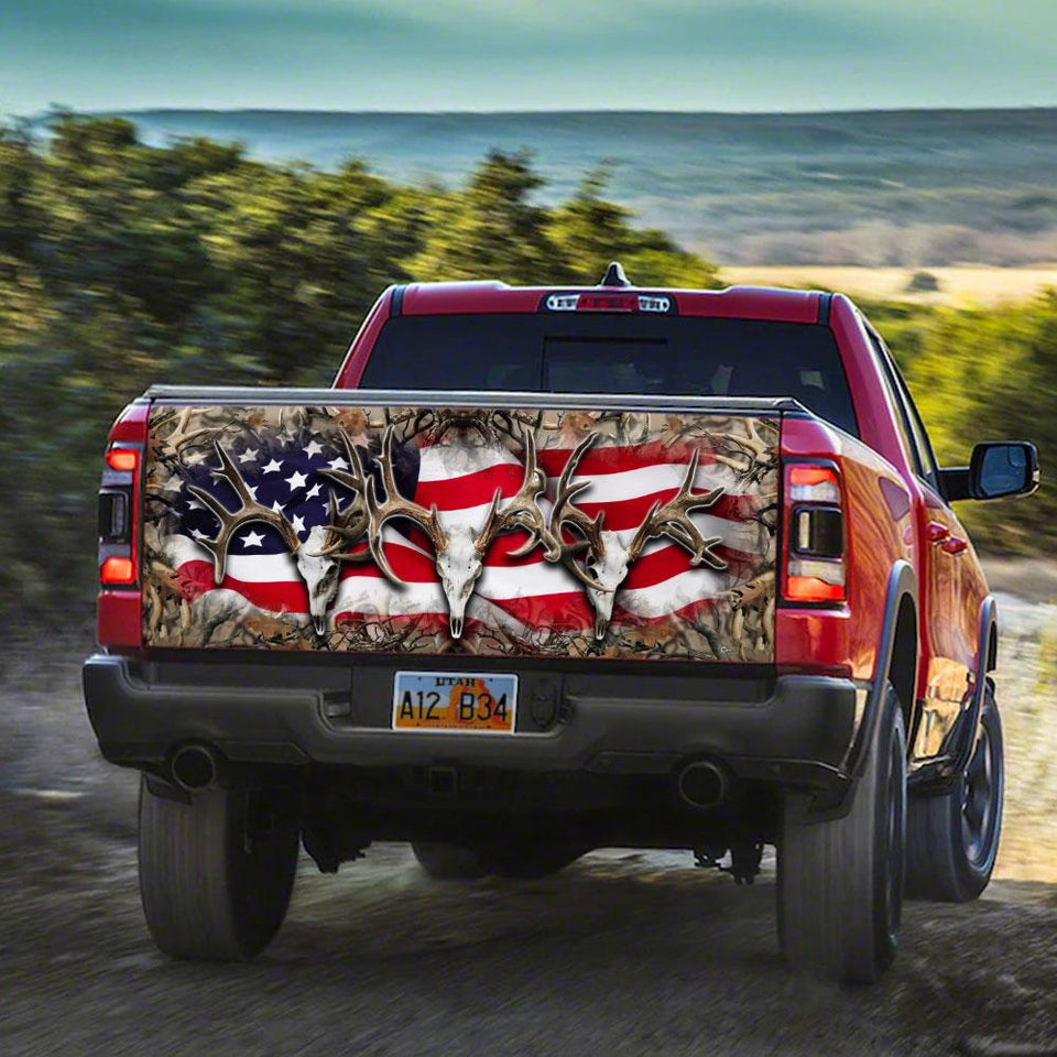 Deer American truck Tailgate Decal Sticker Wrap Tailgate Wrap Decals For Trucks