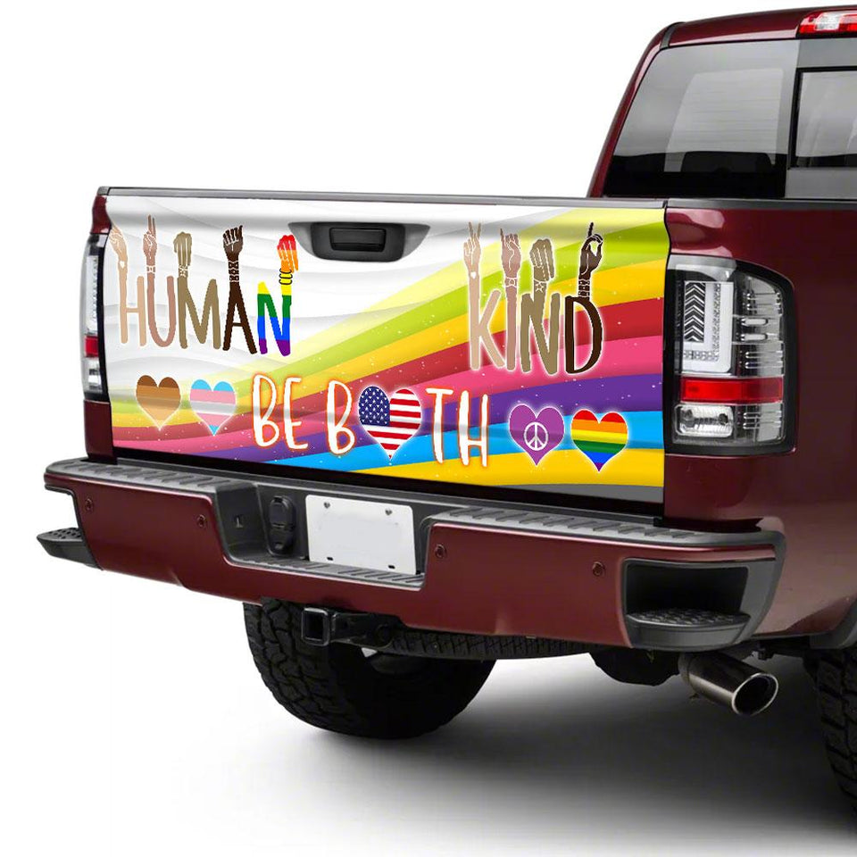 Human Kind Be Botruck Tailgate Decal Sticker Wrap Tailgate Wrap Decals For Trucks