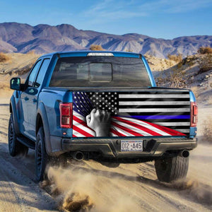 The Thin Blue Line American truck Tailgate Decal Sticker Wrap Tailgate Wrap Decals For Trucks