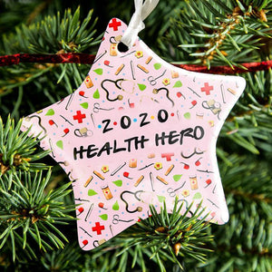 [sk0388-pw-ornm-tpa] Ornament Nurses Gift For Christmas Decorate The Pine Tree - Camellia Print