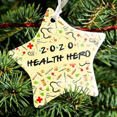 [sk0389-pw-ornm-tpa] Ornament Nurses Gift For Christmas Decorate The Pine Tree - Camellia Print