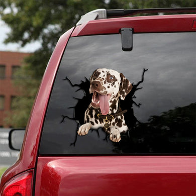 [th0030-snf-tpa]-dalmatian-crack-car-sticker-dogs-lover