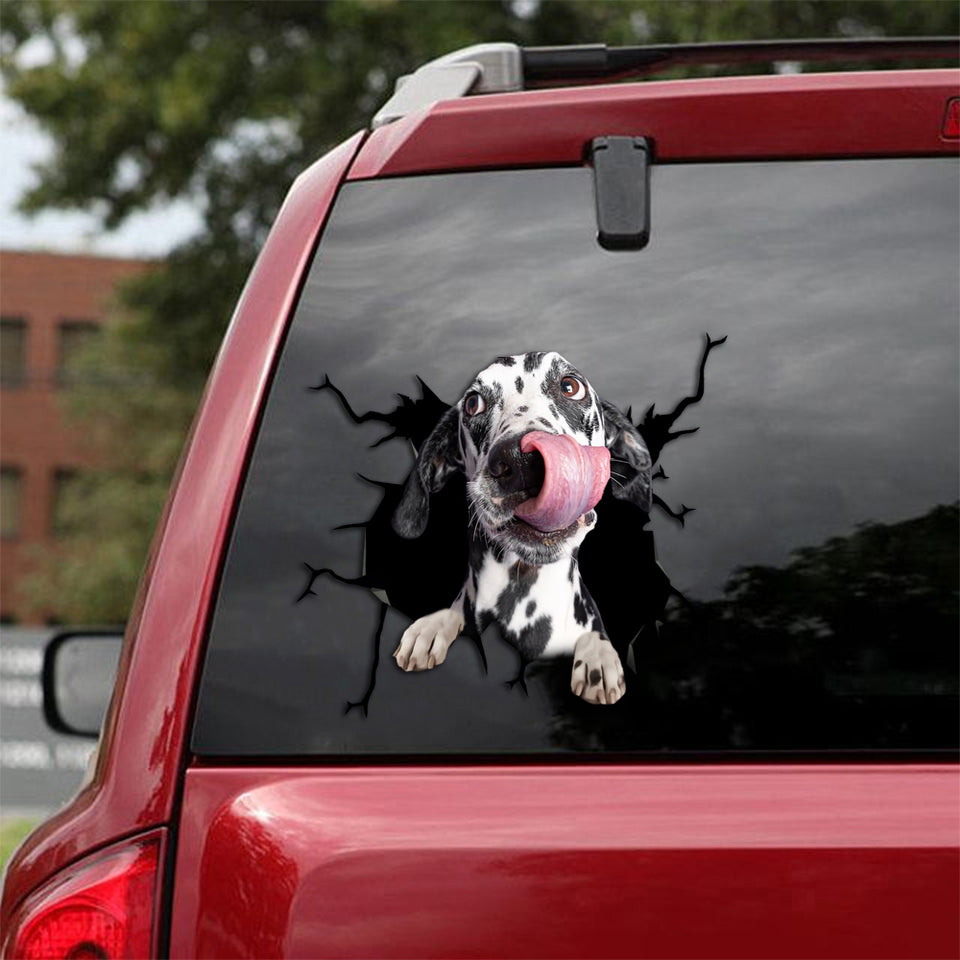[th0031-snf-tpa]-dalmatian-crack-car-sticker-dogs-lover