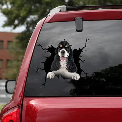 [da0862-snf-tnt]-cocker-spaniel-crack-car-sticker-dogs-lover
