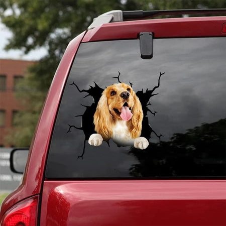 [da0853-snf-tnt]-cocker-spaniel-crack-car-sticker-dogs-lover